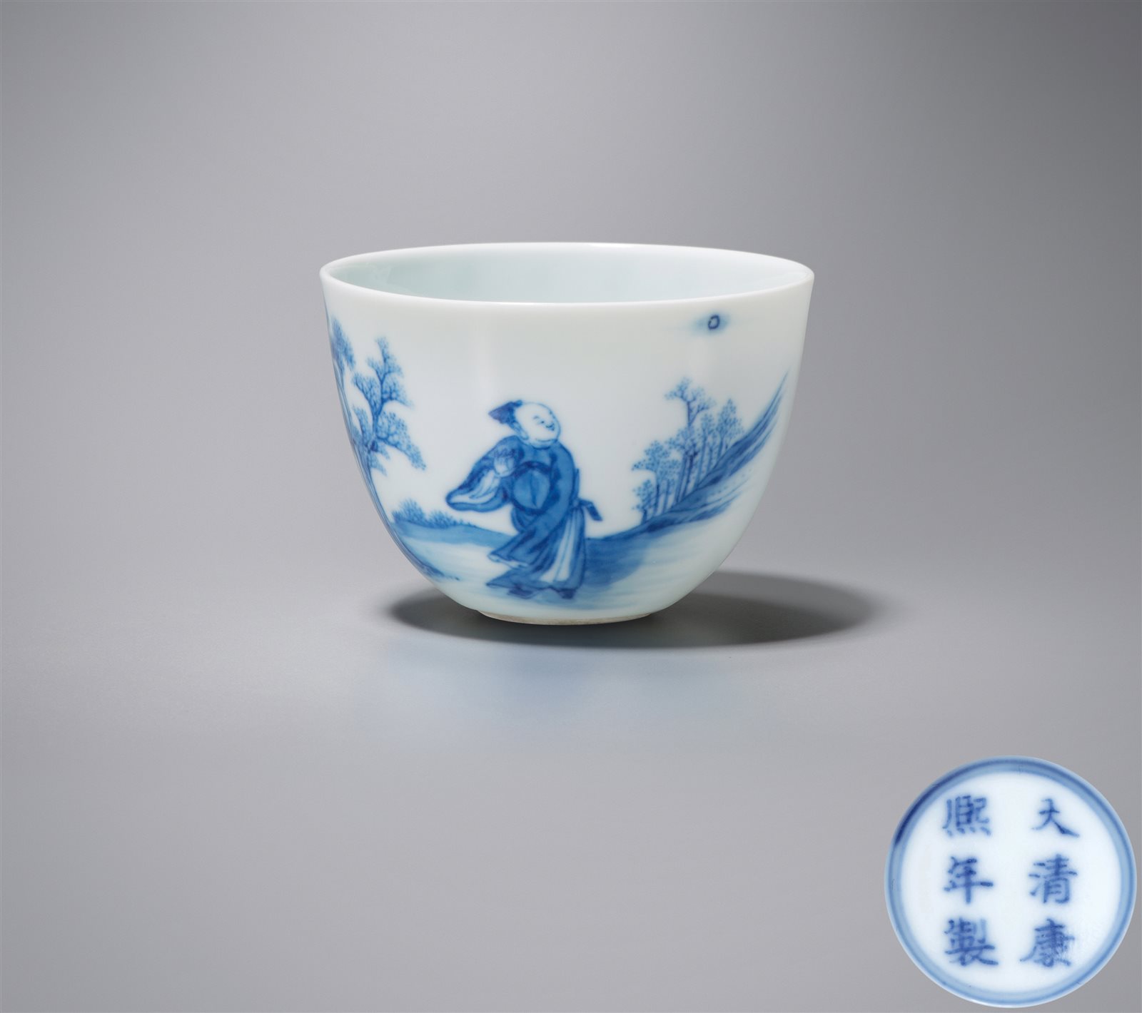 青花饮中八仙崔宗之图杯