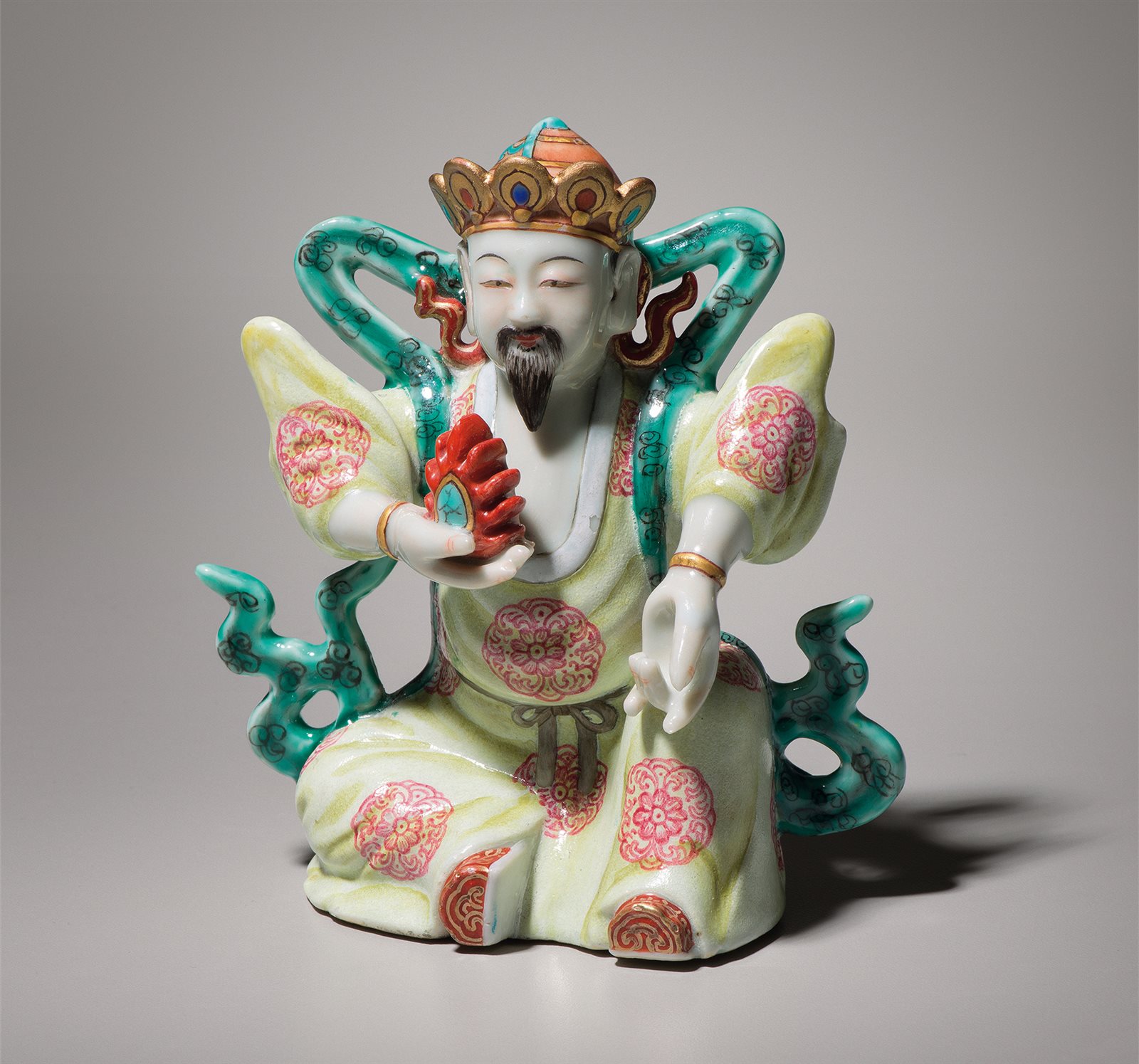粉彩人物坐像