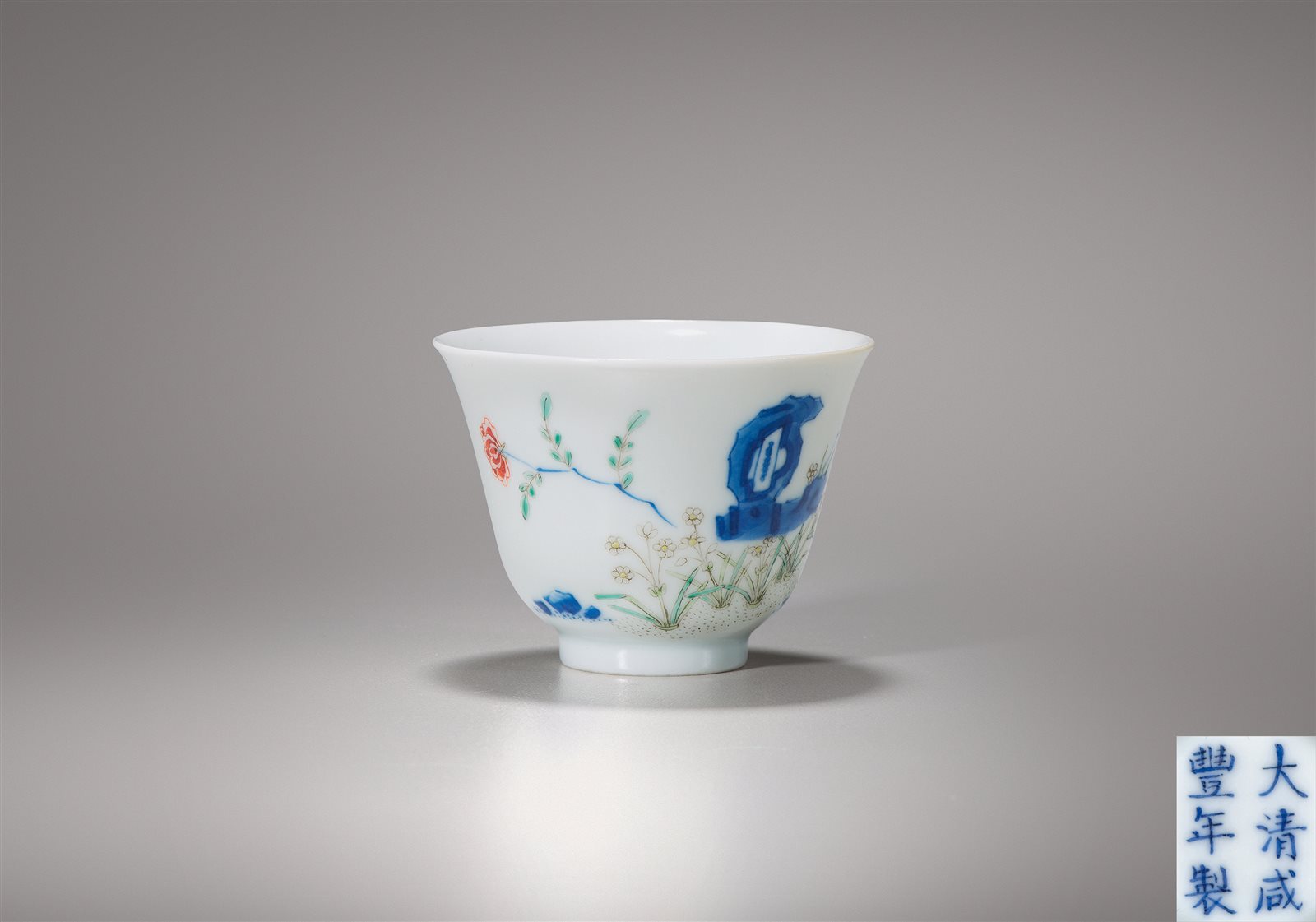 青花五彩花神杯