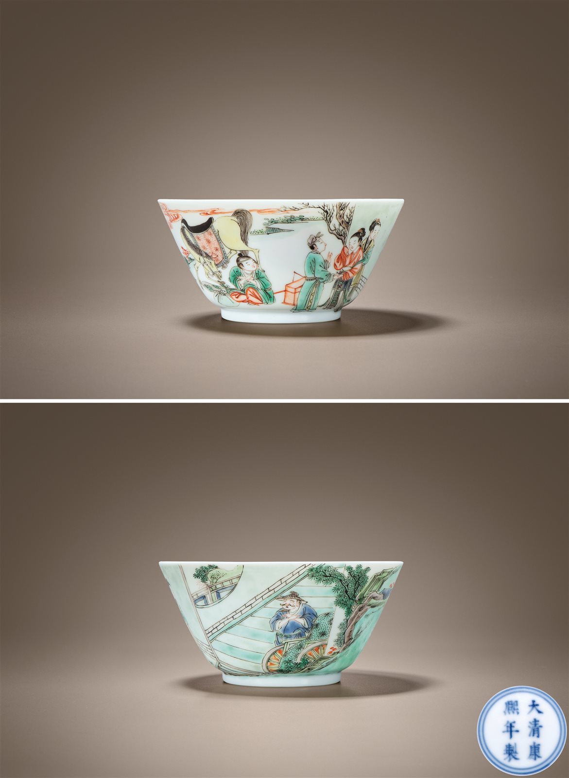 五彩西厢记马蹄杯