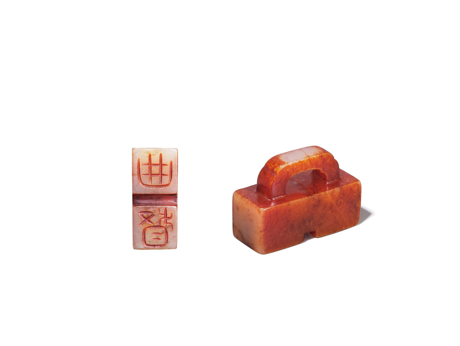 玉雕锁形小印章