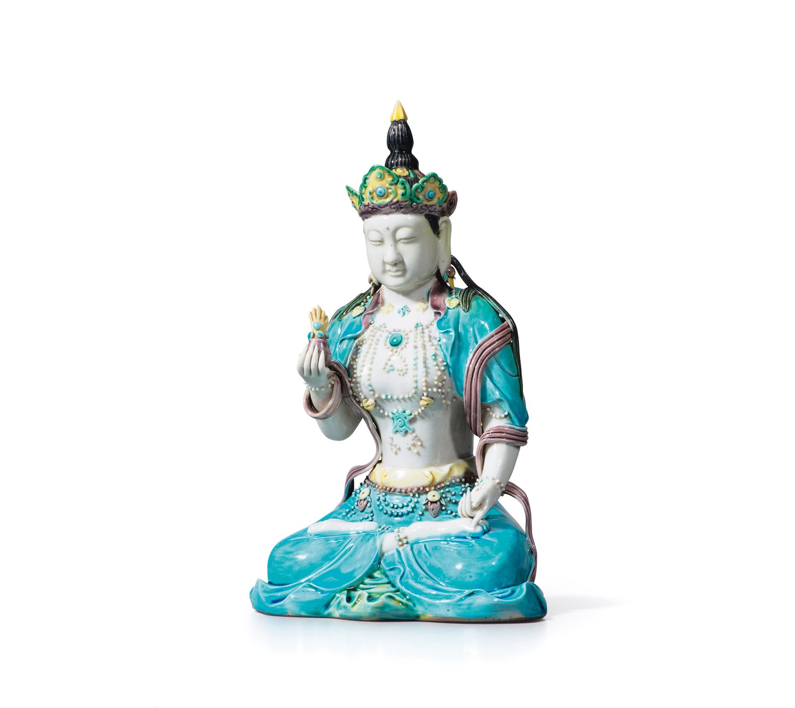 瓷塑粉彩观世音像