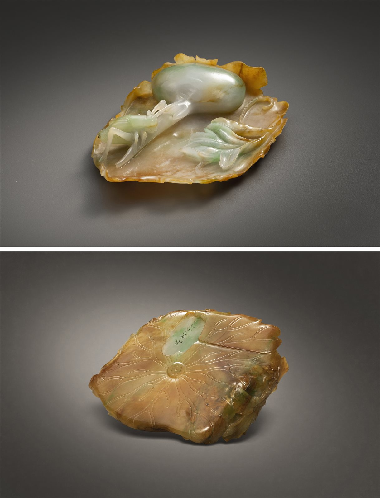 翡翠草虫荷叶洗