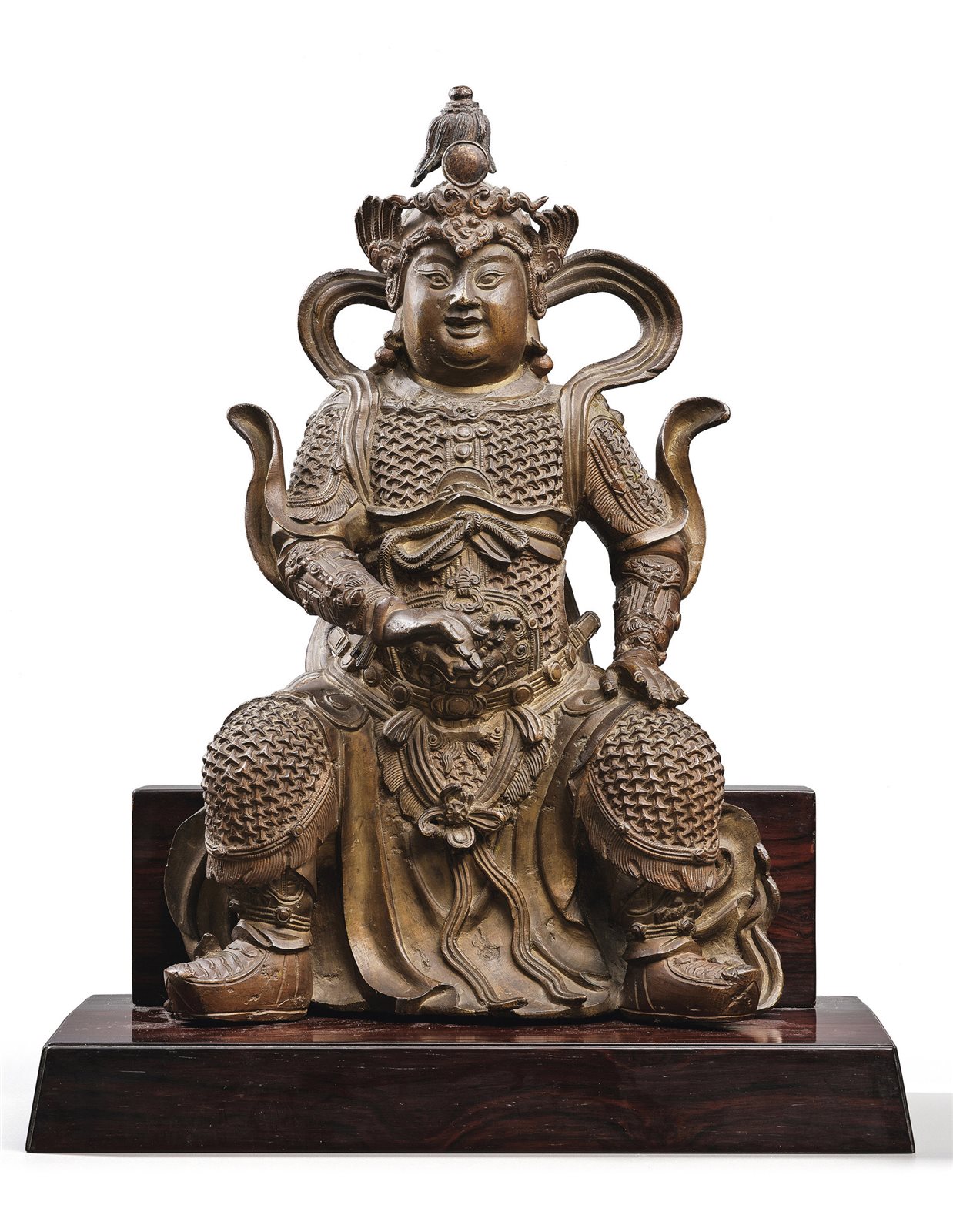 铜韦驮坐像