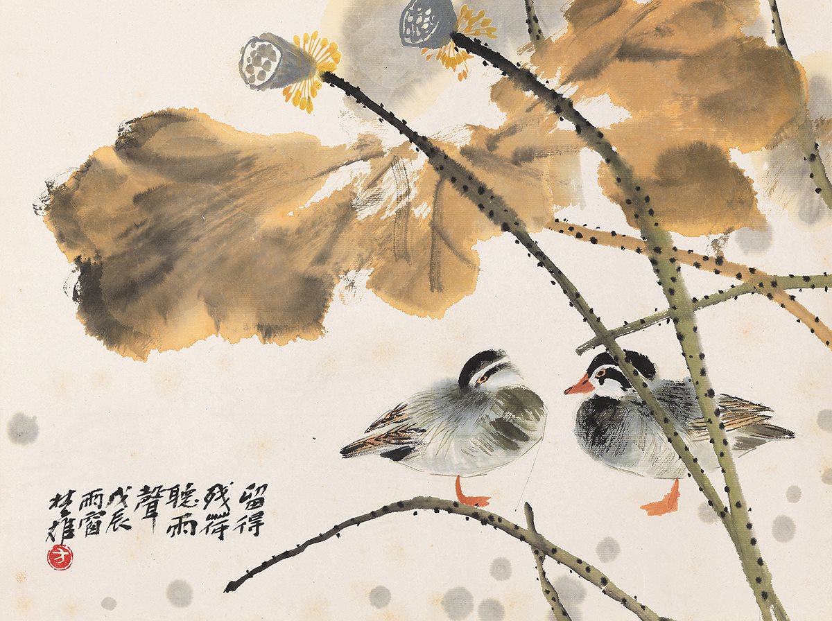 留得残荷听雨声