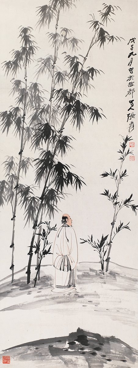 墨竹高士