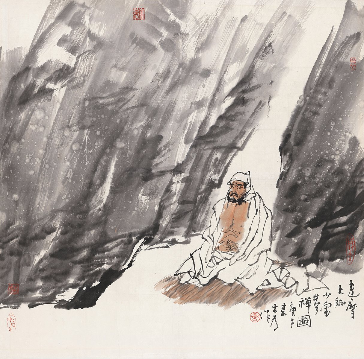达摩参禅图