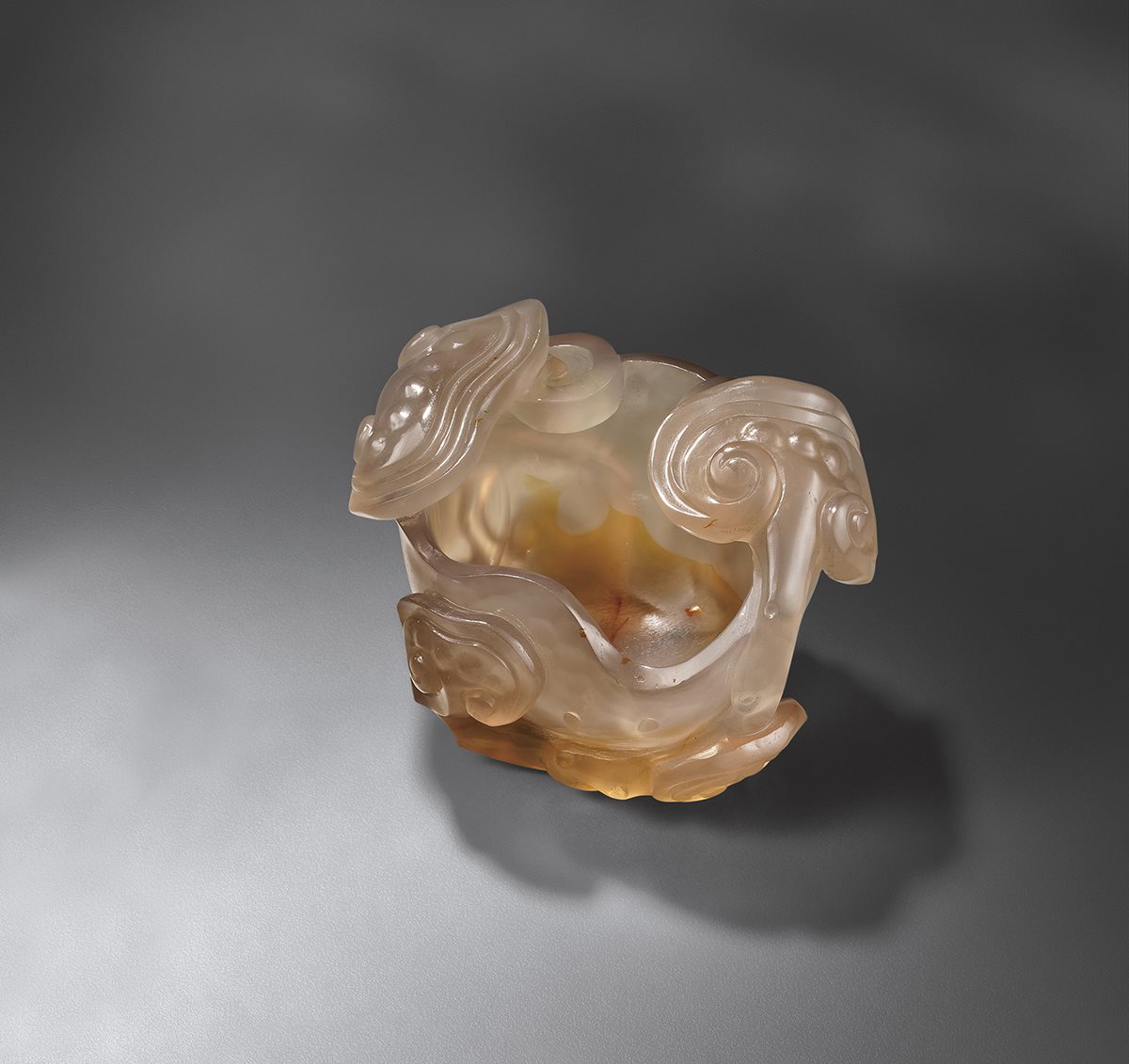 玛瑙灵芝形水丞