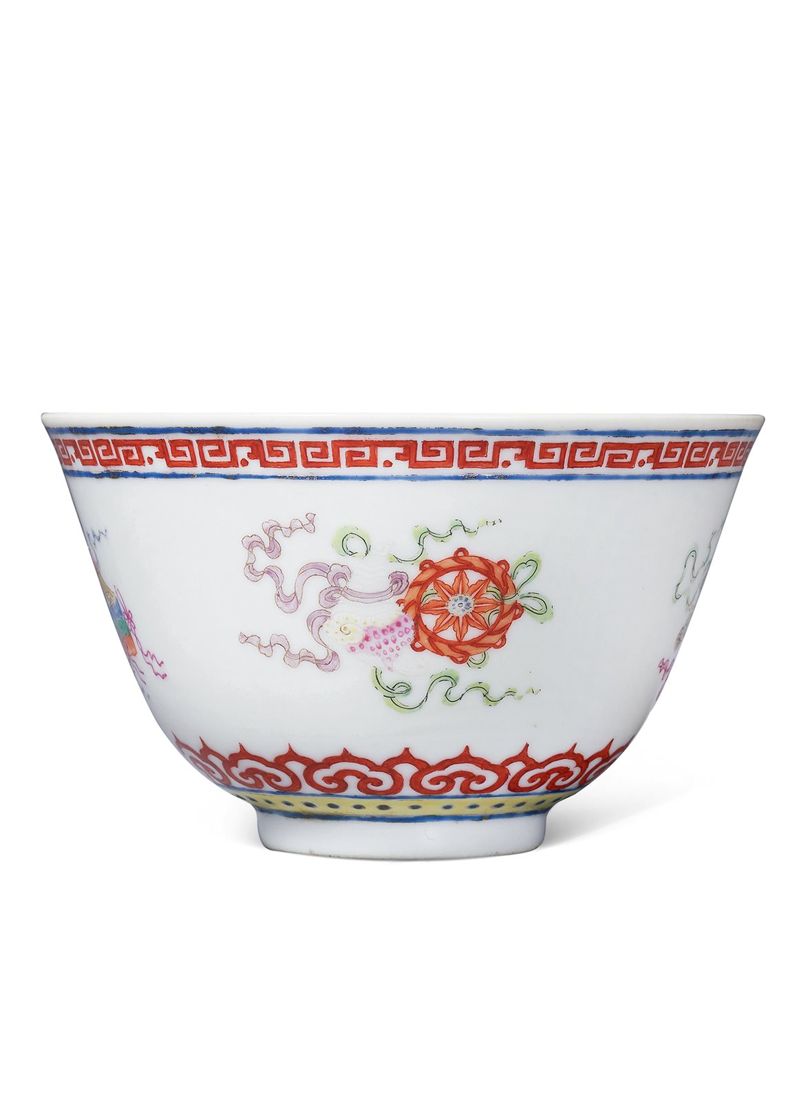 清道光 粉彩八吉祥纹茶圆