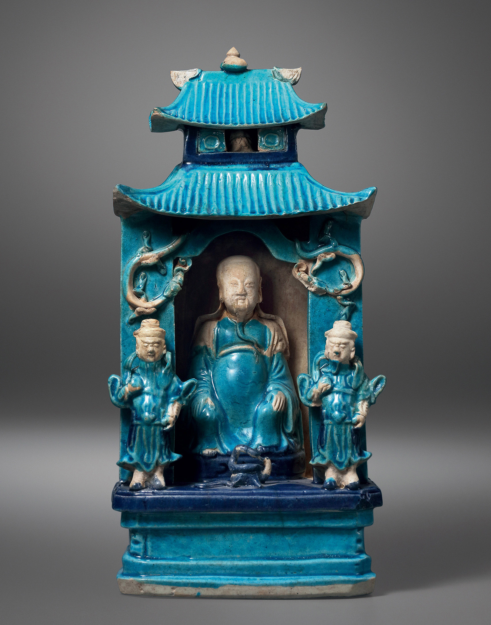 珐华釉真武大帝神龛