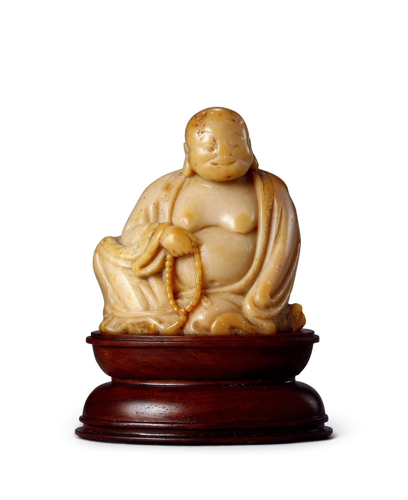清 寿山石雕弥勒佛