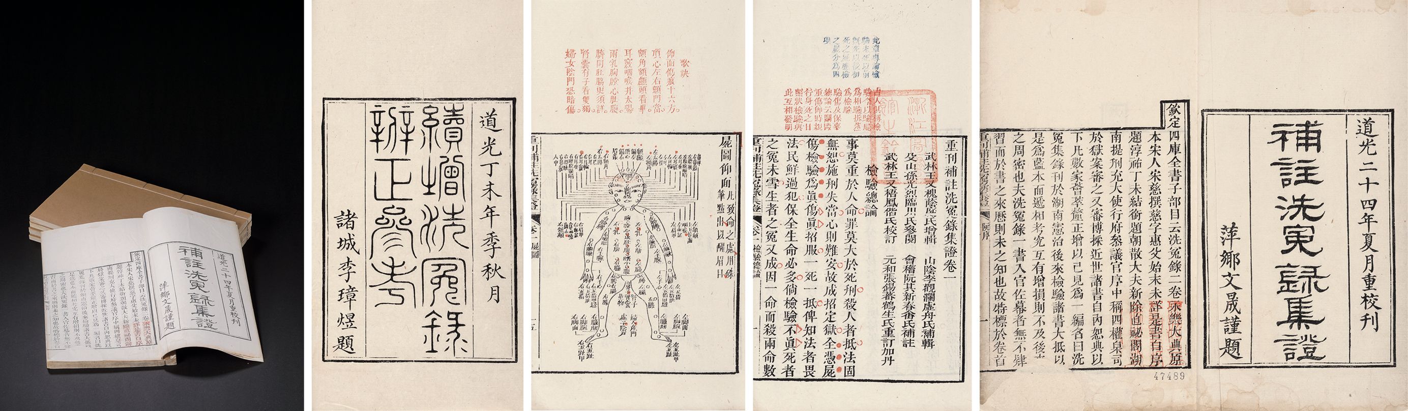 重刊补注洗冤录集证·六卷 清道光二十四年（1844）四色套印本（无堂号）