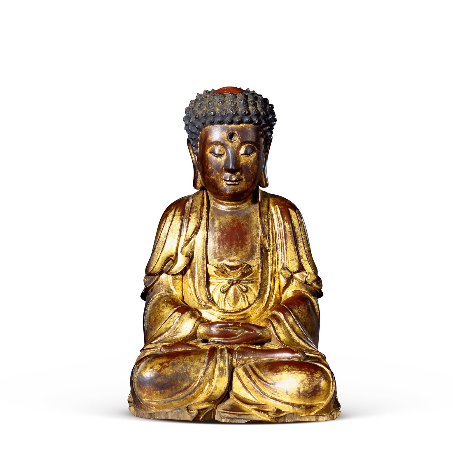 明 木雕漆金阿弥陀佛