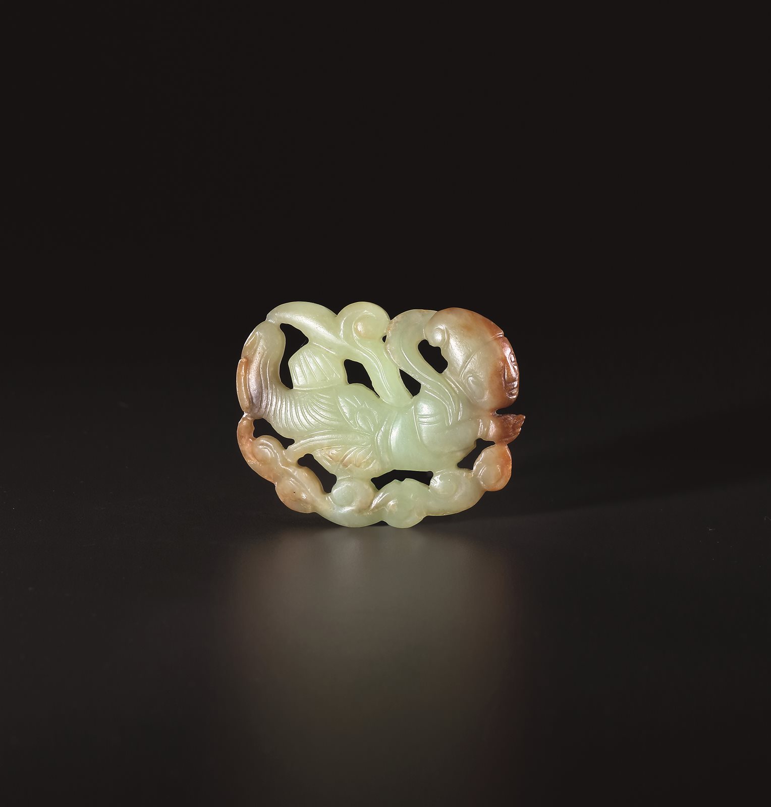 明 玉雕飞天挂件