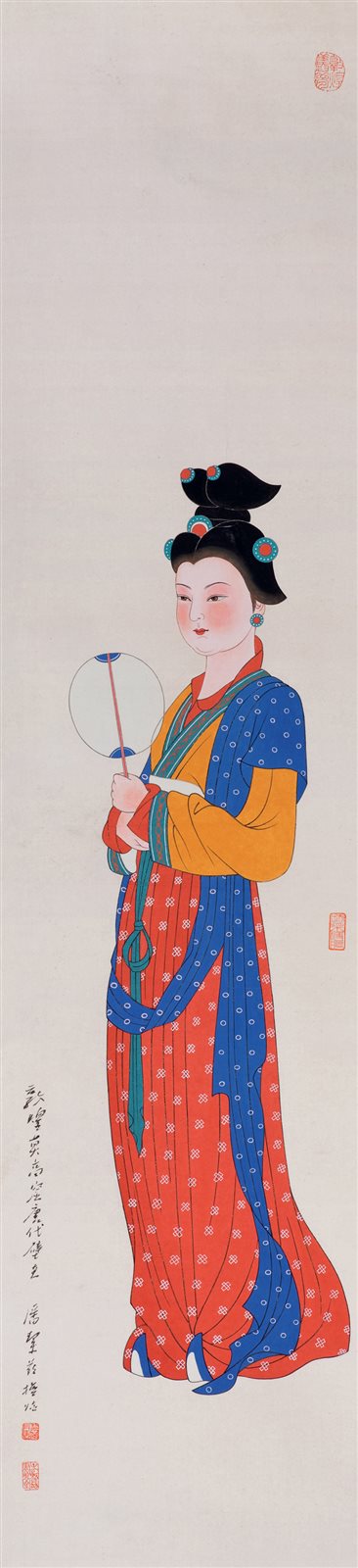 重彩仕女