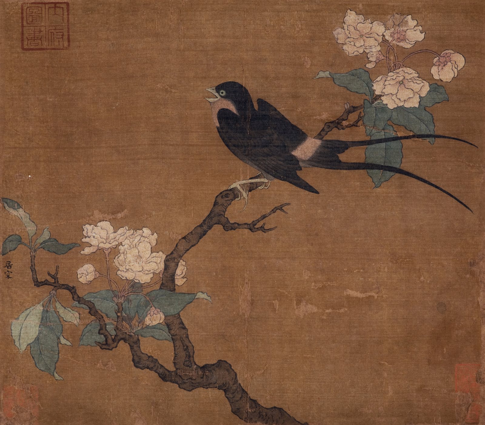 梨花春燕图