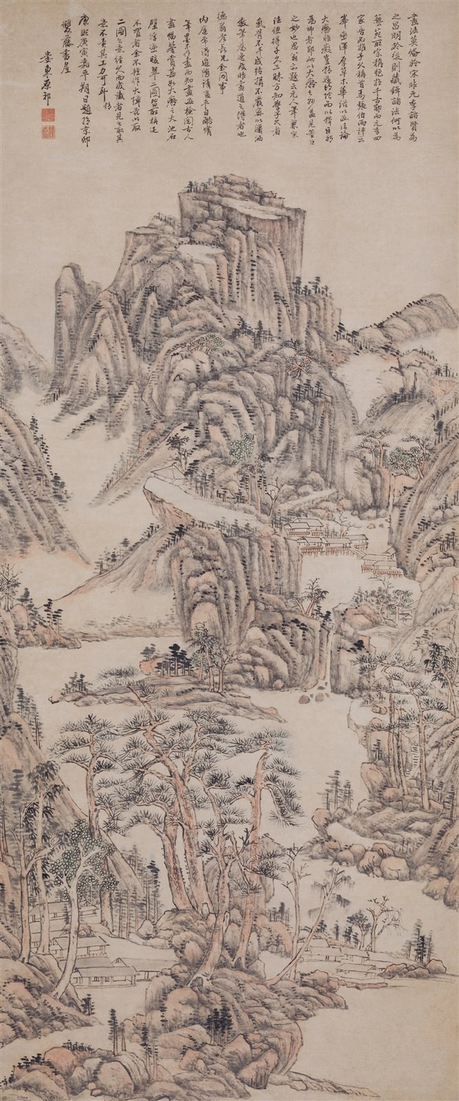 仿大痴山水