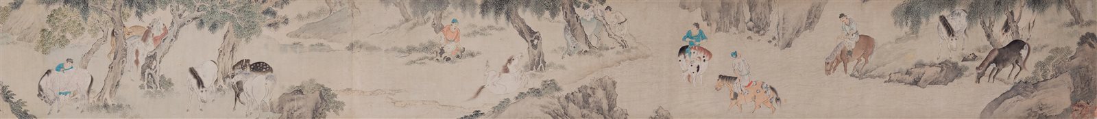 浴马图