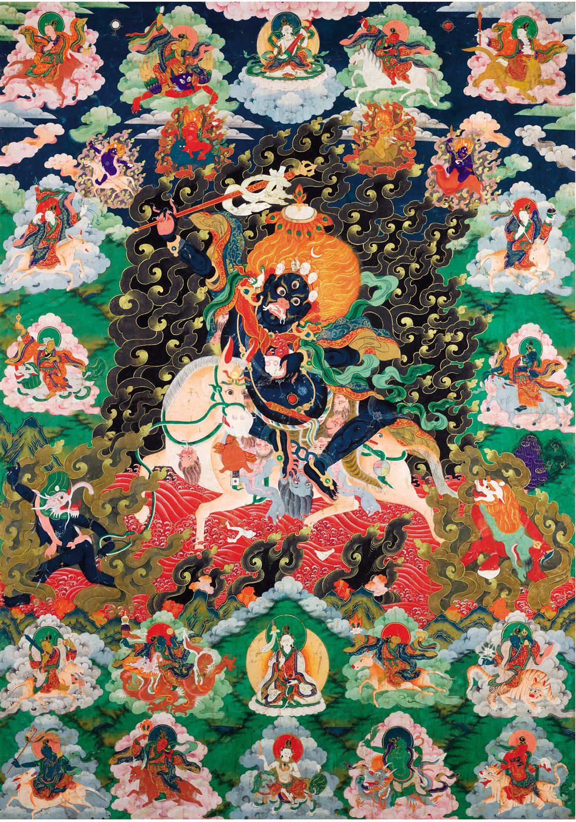 清乾隆 吉祥天母唐卡