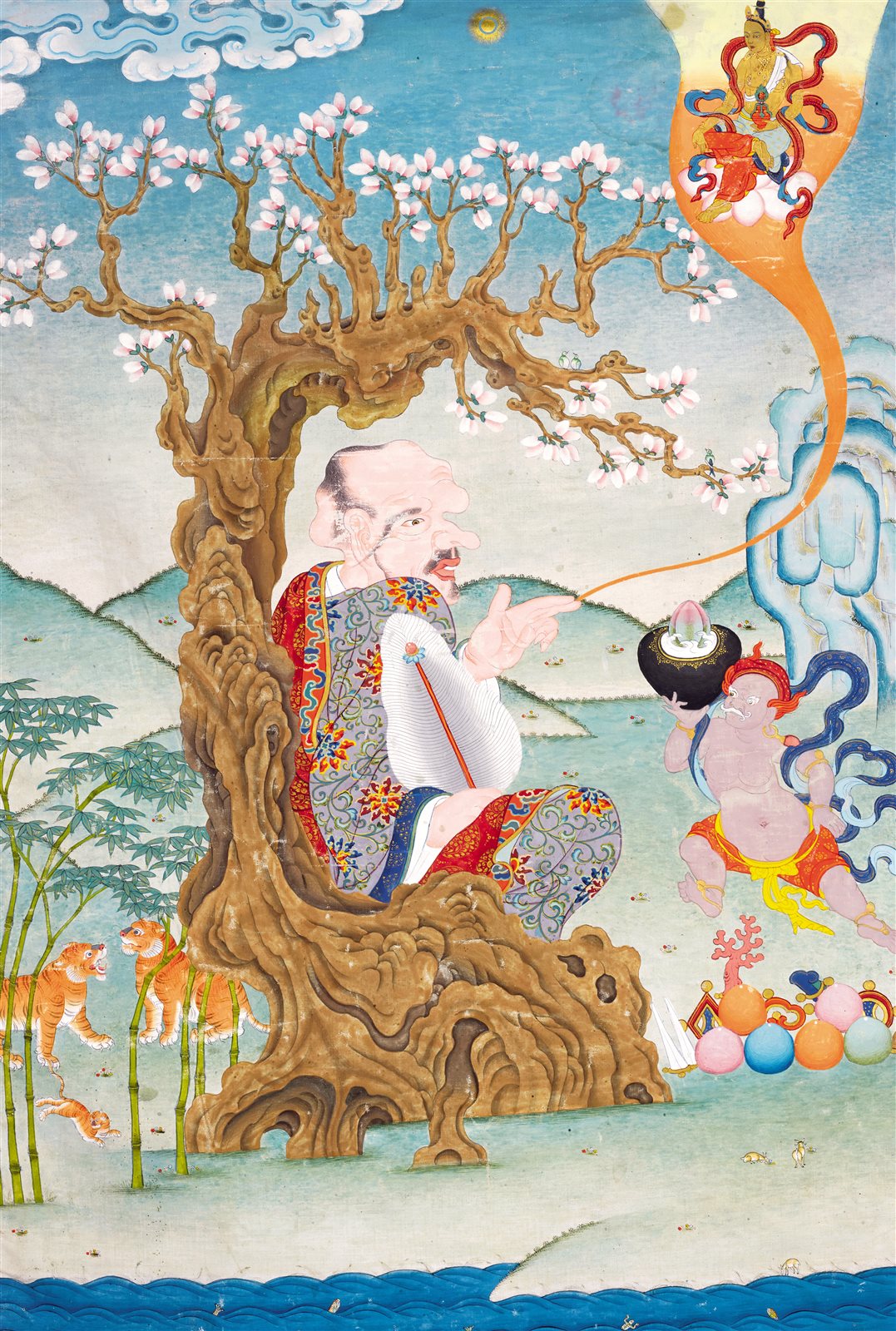 十九世纪 伐阇罗弗多罗尊者唐卡