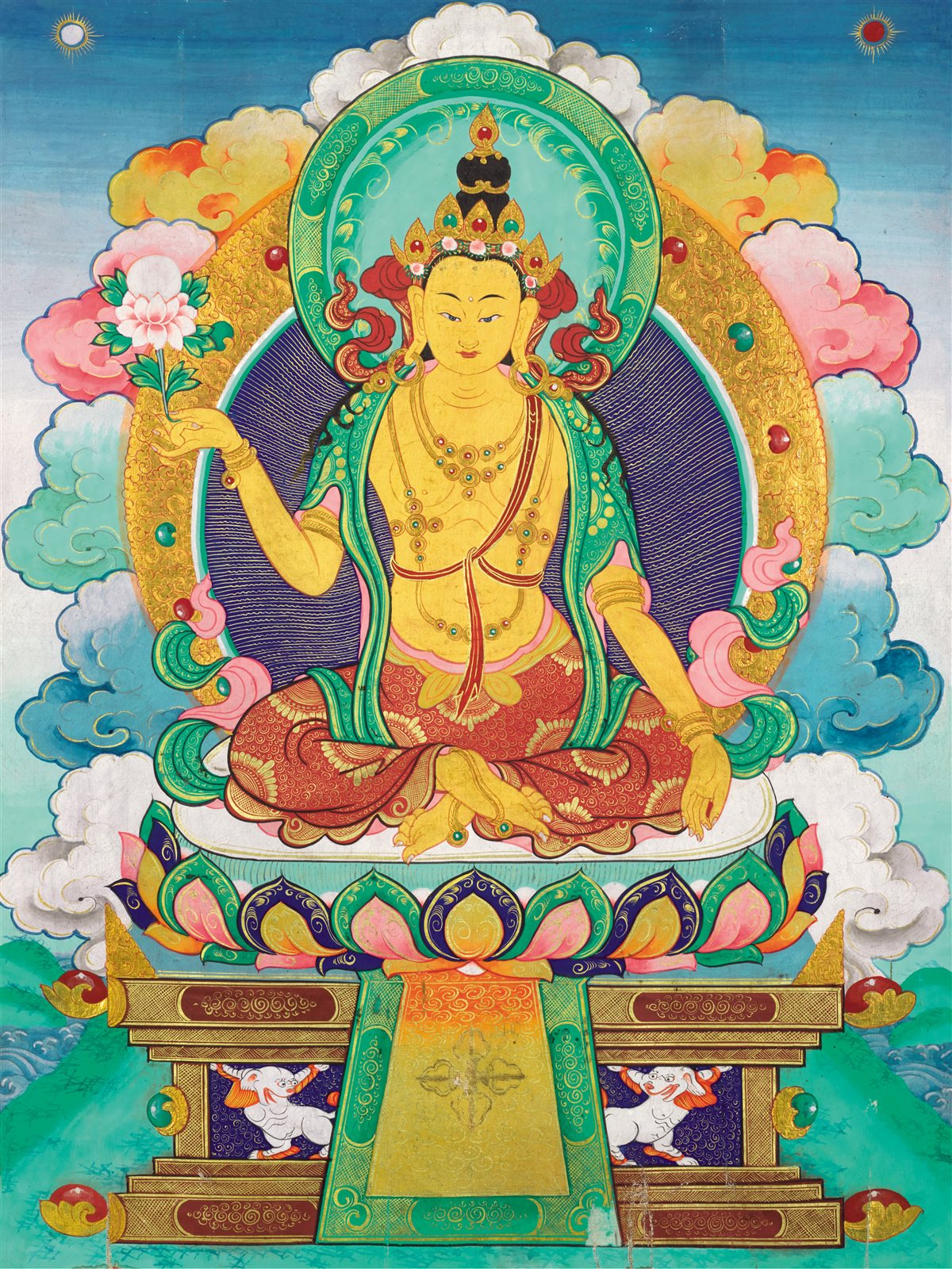 清乾隆 月光菩萨唐卡