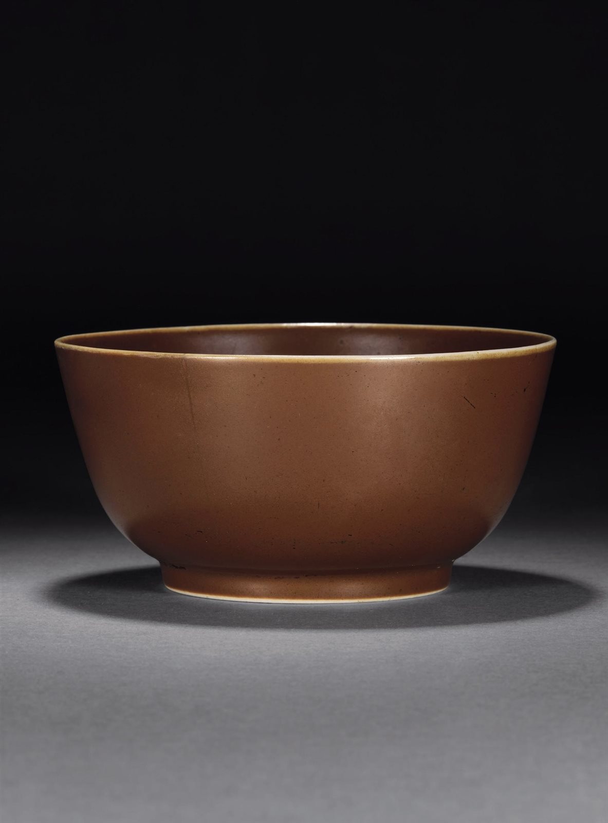 清道光 紫金釉墩式碗