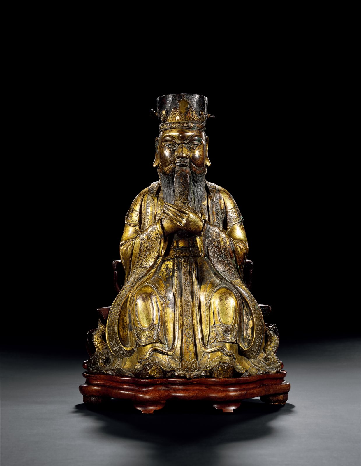 明 铜鎏金玉皇大帝