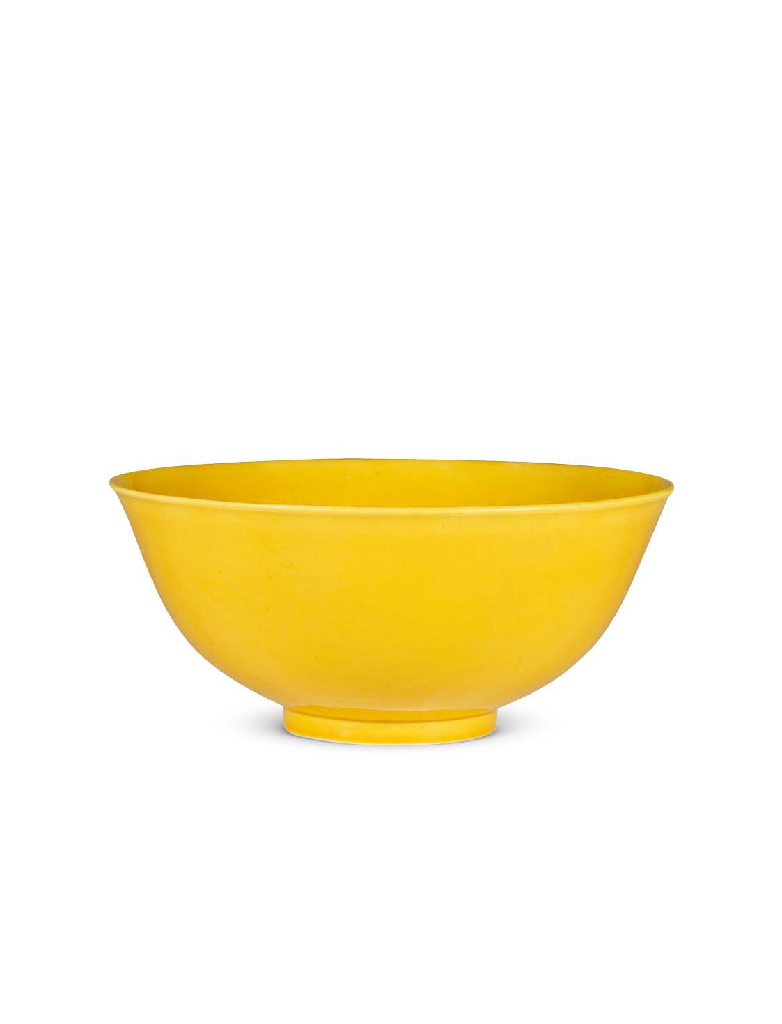 清咸丰 黄釉撇口碗