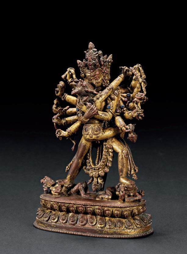 十六世纪 铜鎏金上乐金刚