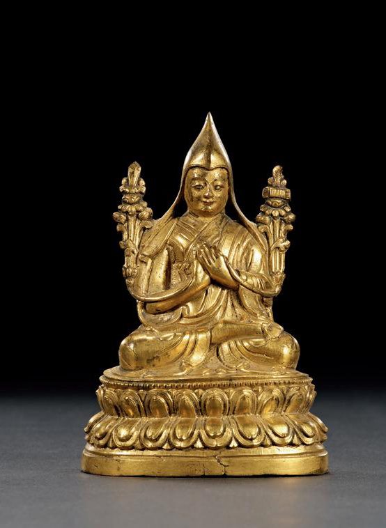 十九世纪 铜鎏金宗喀巴