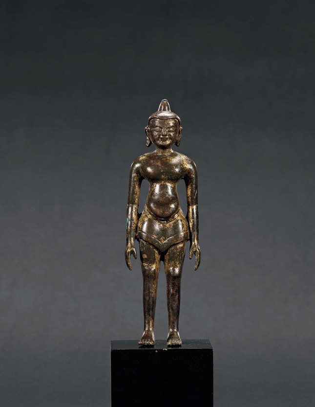 元 铜鎏金释迦诞生像