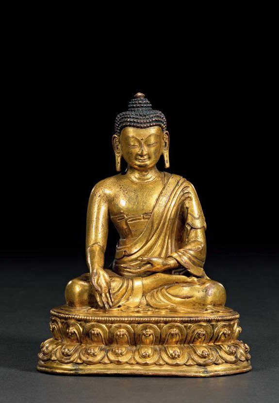 十八世纪 铜鎏金宝生佛