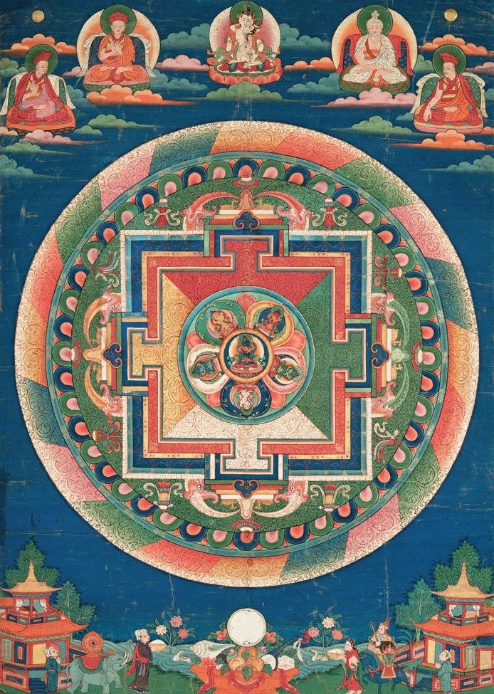 清乾隆 双身金刚总持坛城唐卡