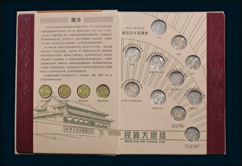 新中国1984年至2009年纪念币一套 