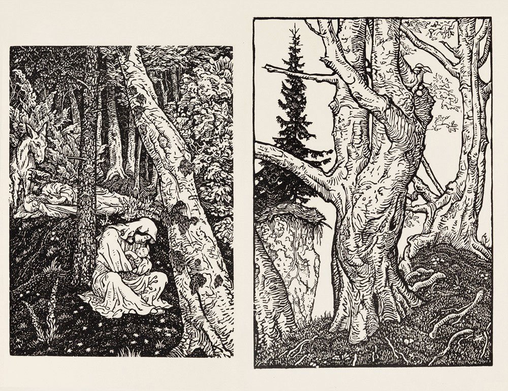 宗教题材木版画