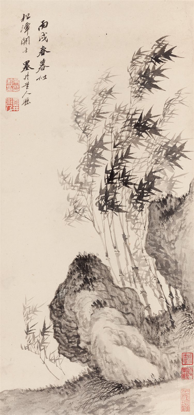 竹石图
