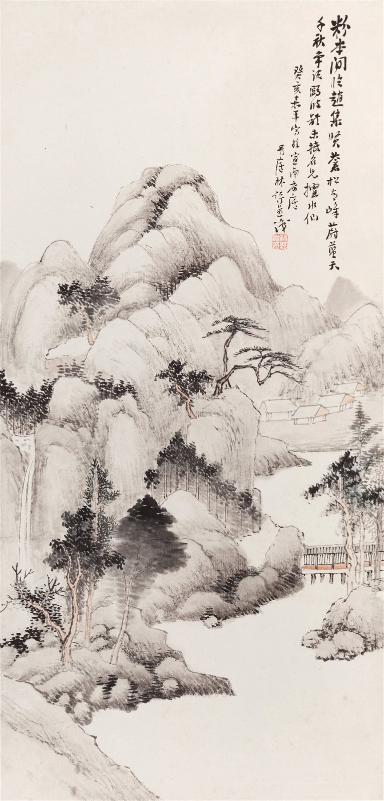 苍松奇峰图