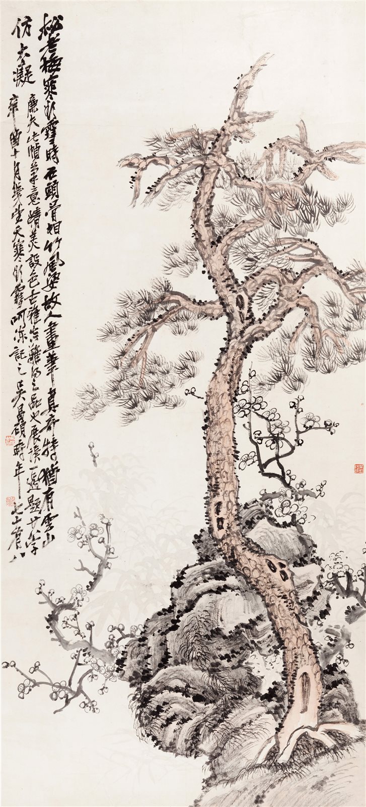 岁寒三友图